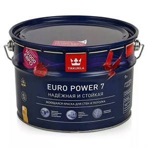 Краска моющаяся для стен и потолка  EURO POWER 7 TIKKURILA